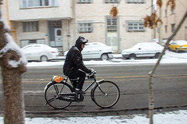 بارش برف در تبریز